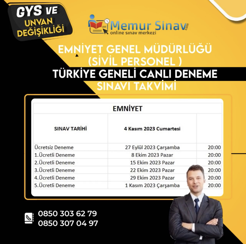 Emniyet Genel Müdürlüğü Deneme Sınavlarına Katılın!